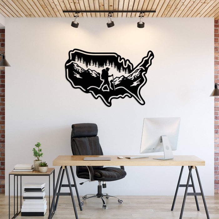 Hiking USA - Metal Wall Art - MetalPlex