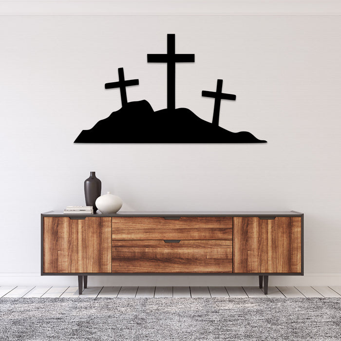 Hill of Crosses - Metal Wall Art - MetalPlex