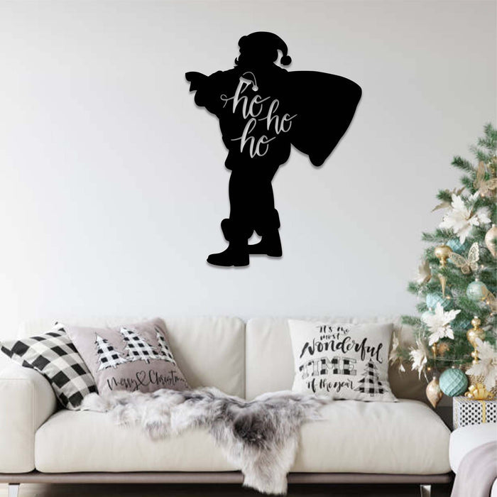 Ho Ho Ho Santa Claus - Metal Wall Art - MetalPlex