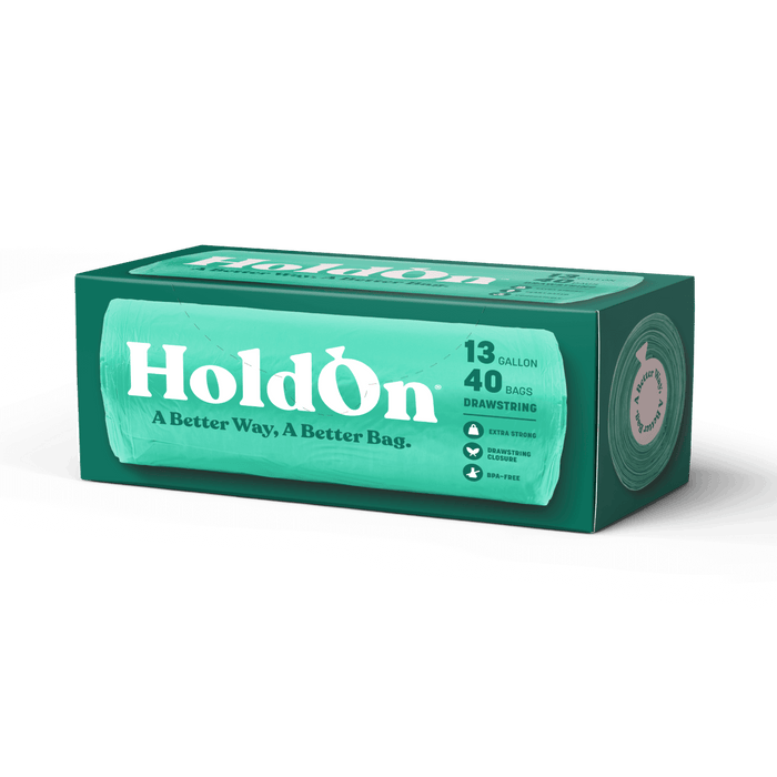 HoldOn Compostable Tall Kitchen Trash Bags HoldOn