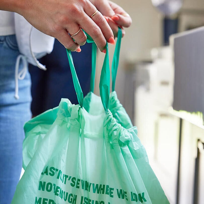 COMPOSTABLE TALL KITCHEN TRASH BAGS HoldOn
