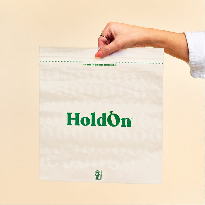 COMPOSTABLE ZIPSEAL GALLON BAGS HoldOn