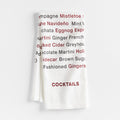 Holiday Drinks Organic Cotton Dish Towel