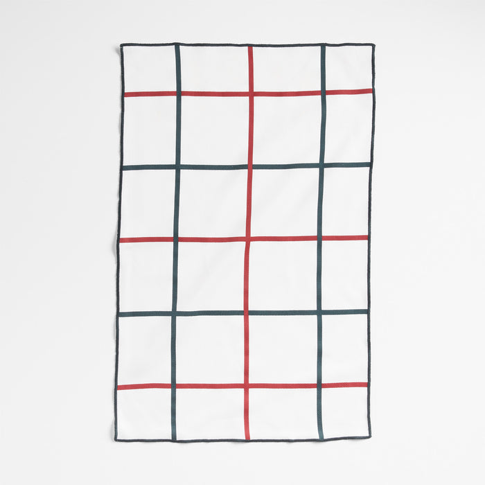 Holiday Stripe and Plaid Organic Cotton Dish Towels, Set of 2