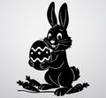 Hoppy Easter Bunny Metal Wall Art