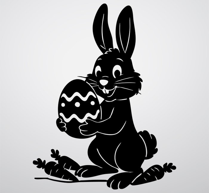 Hoppy Easter Bunny Metal Wall Art