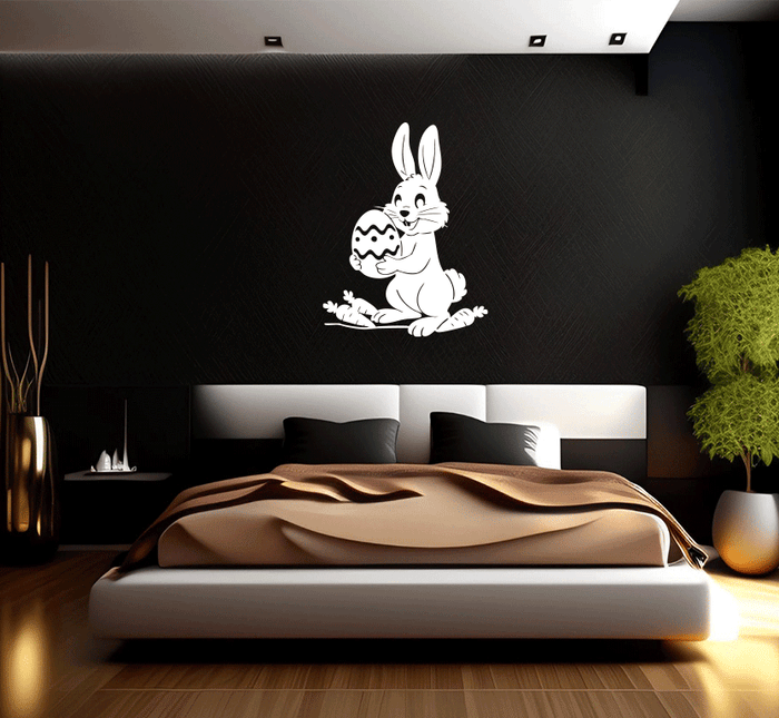 Hoppy Easter Bunny Metal Wall Art