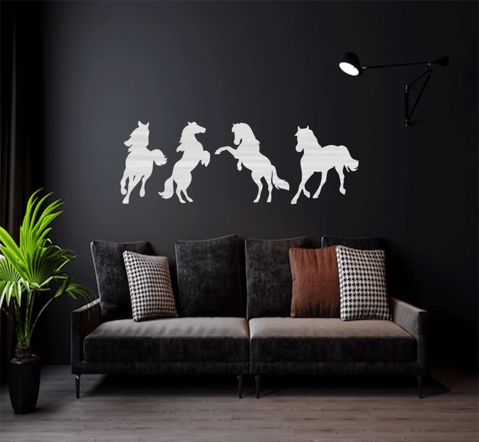 Horses (Set of Four) - Metal Wall Art