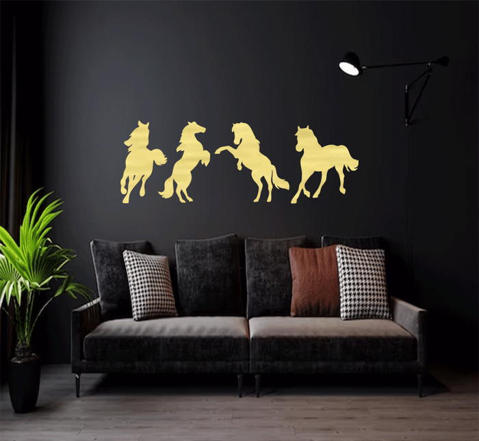 Horses (Set of Four) - Metal Wall Art