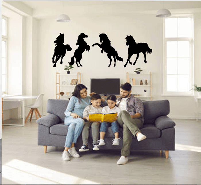 Horses (Set of Four) - Metal Wall Art