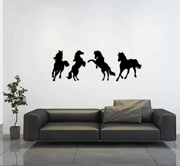 Horses (Set of Four) - Metal Wall Art