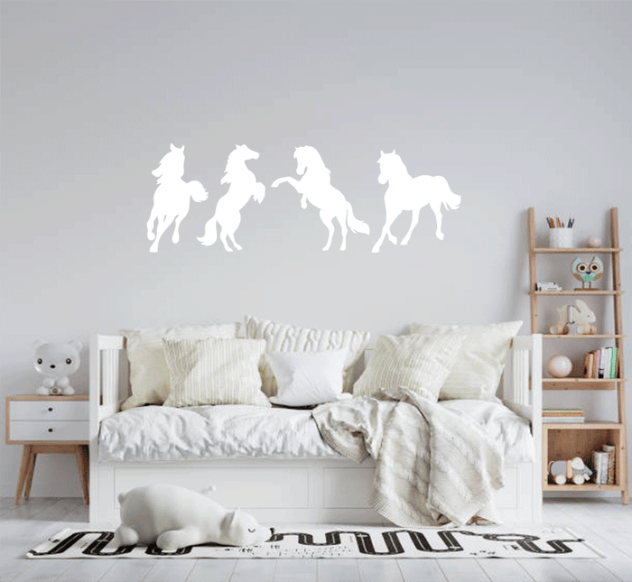 Horses (Set of Four) - Metal Wall Art