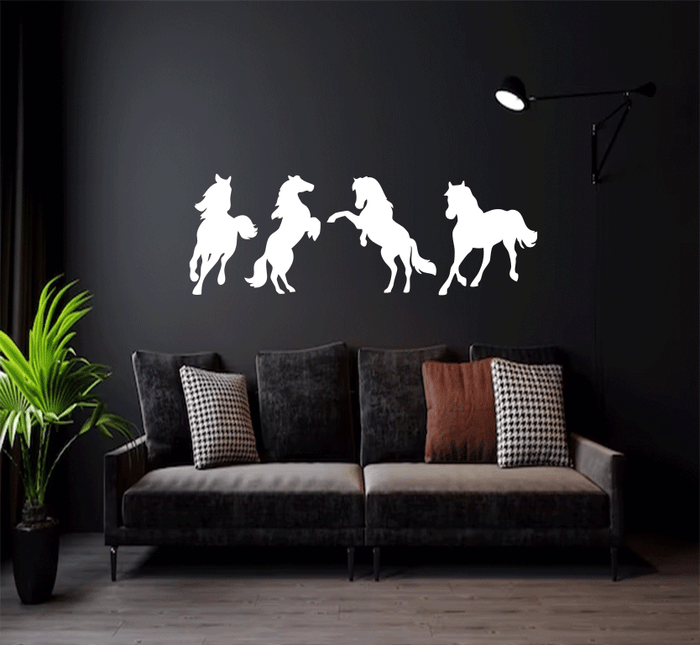 Horses (Set of Four) - Metal Wall Art