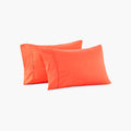 Hot Coral Pillowcase Set