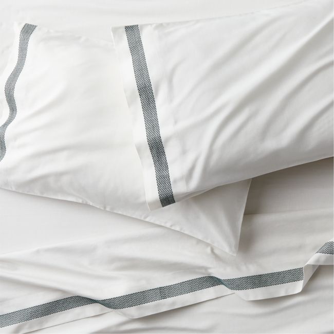 Hotel Organic Cotton Linen Spruce Green King Sheet Set