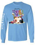 HOW I ROLL, ADULT LS Long Sleeve Shirts PUPPIE LOVE x CONNIE HALEY