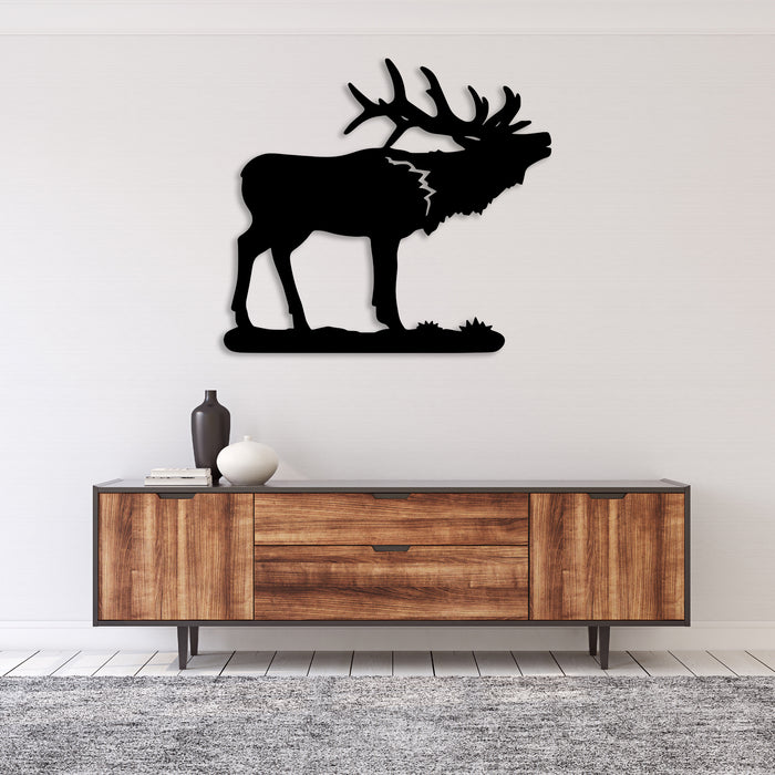 Howling Elk - Metal Wall Art - MetalPlex