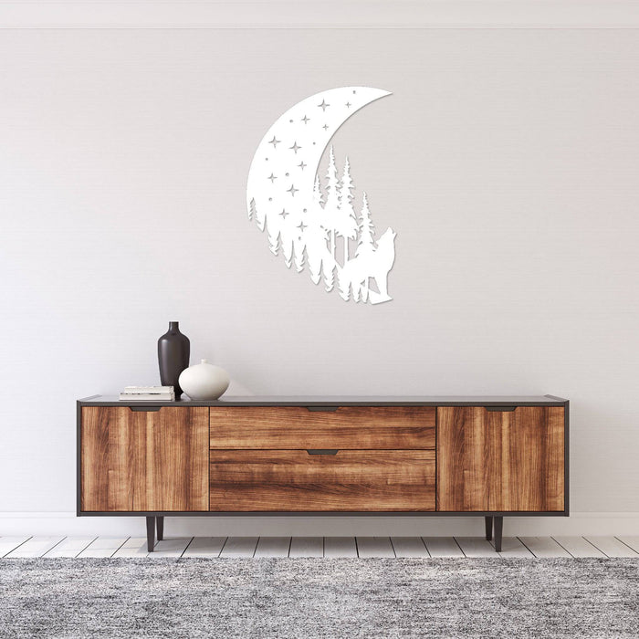 Howling Moon - Metal Wall Art - MetalPlex