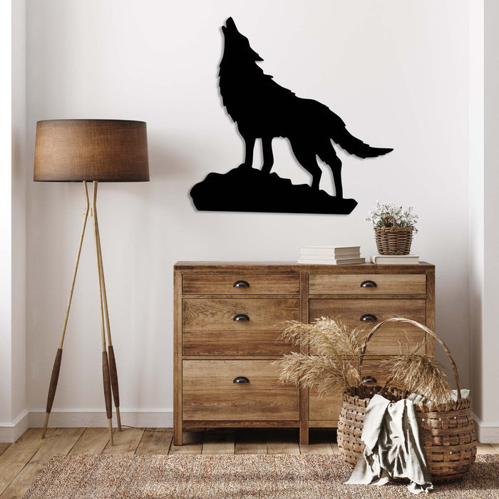Howling Wolf Alternative - Metal Wall Art - MetalPlex