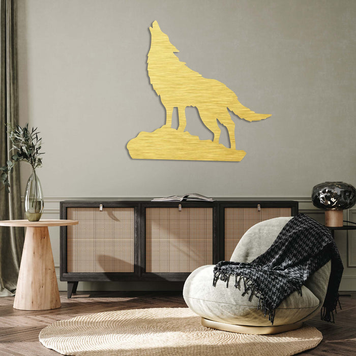 Howling Wolf Alternative - Metal Wall Art - MetalPlex
