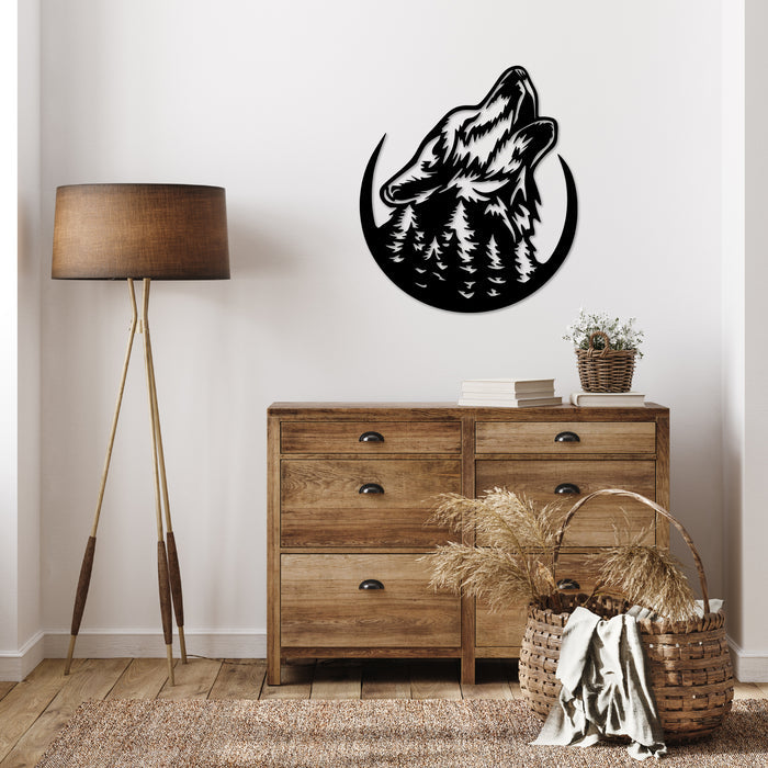 Howling Wolf - Metal Wall Art - MetalPlex