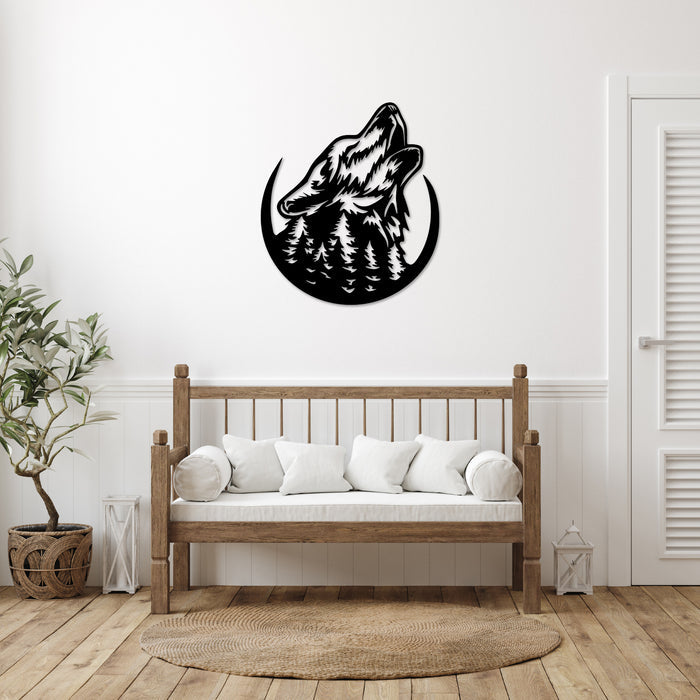 Howling Wolf - Metal Wall Art - MetalPlex