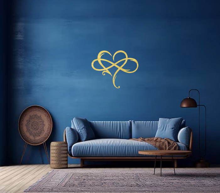 Infinity Heart Metal Wall Art – Love Symbol Romantic Home Decor