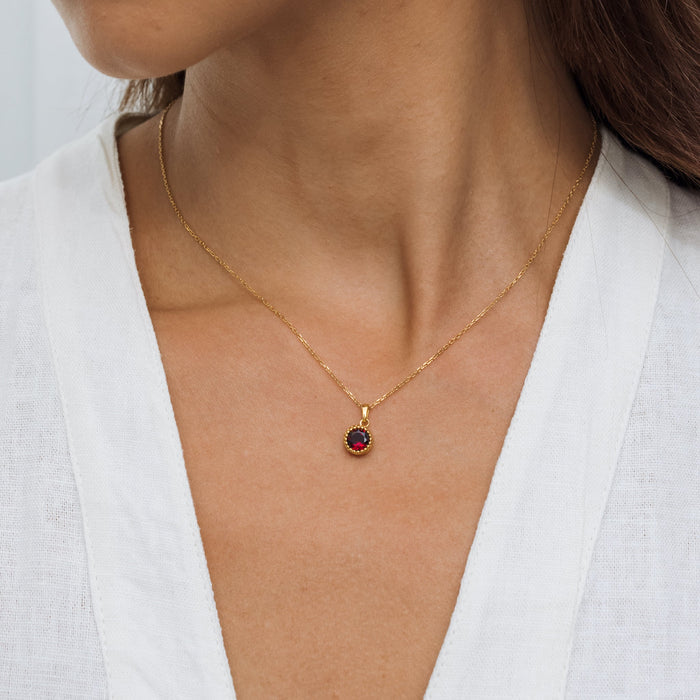 Gold Vermeil, Garnet