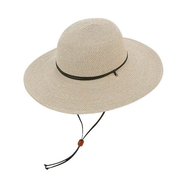 Jeanne Simmons - White 4" Flat Brim Hat