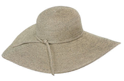 Jeanne Simmons - 6" Tweed Floppy Brim Hat Black Tweed