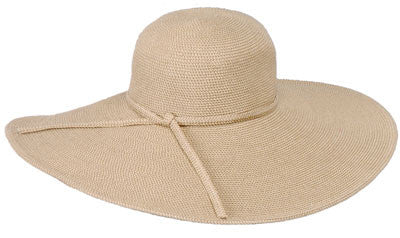 Jeanne Simmons - 6" Tweed Floppy Brim Hat Tan Tweed