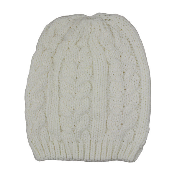Jeanne Simmons - Cream Knit Beanie Cap