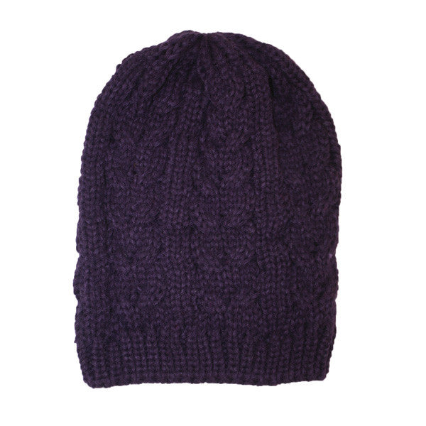 Jeanne Simmons - Purple Knit Beanie Cap