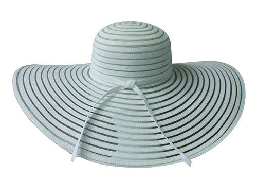 Jeanne Simmons - Large Brim Horsehair Fancy Hat White