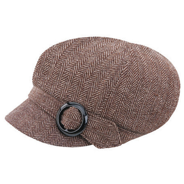 Jeanne Simmons - Brown Muffy Wool Cap