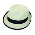 Jeanne Simmons - Ivory with Black Trim Fedora