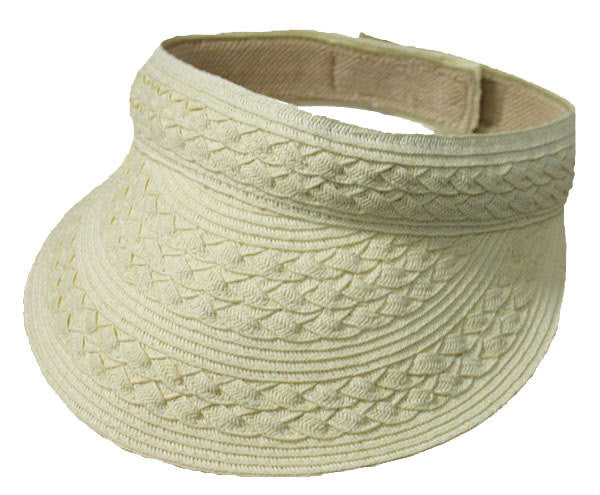 Jeanne Simmons - Ivory Paper Braid Visor