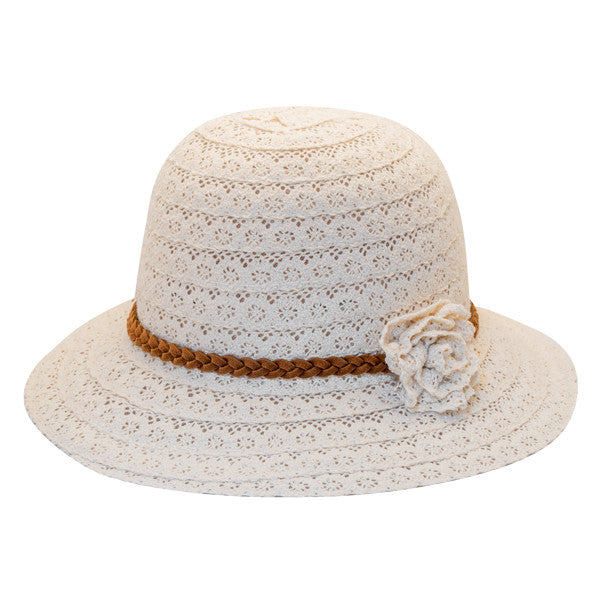 Jeanne Simmons - Poly-Cotton Lace Cloche Hat -