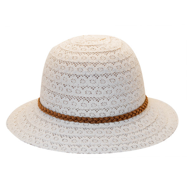 Jeanne Simmons - PPoly-Cotton Lace Cloche Hat - Back