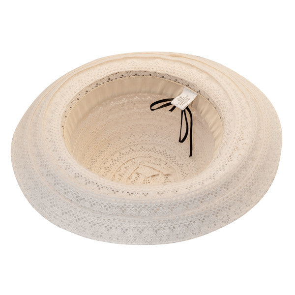 Jeanne Simmons - Poly-Cotton Lace Cloche Hat - Bottom, Inside