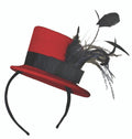 Jeanne Simmons - Red Felt Fascinator