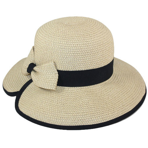 Jeanne Simmons - Tan Tweed Split Brim