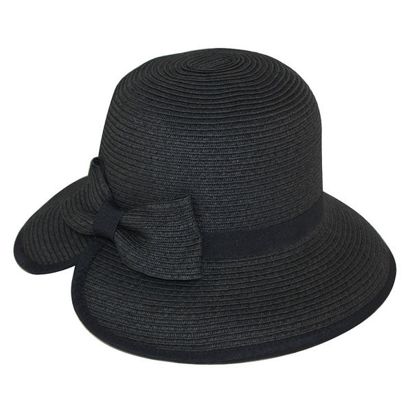 Jeanne Simmons - Black Tweed Split Brim