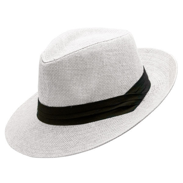 Jeanne Simmons - Toyo Large Brim Fedora - White