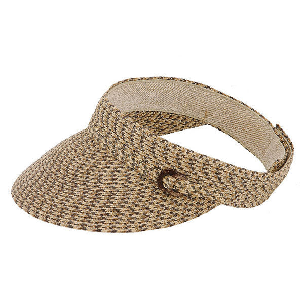 Jeanne Simmons - Brown Tweed 4" Visor Hat