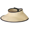 Jeanne Simmons - Natural & Black Tweed Roll Up Visor
