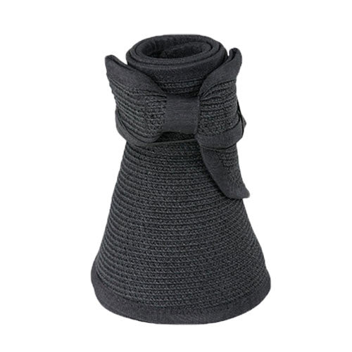 Jeanne Simmons - Black Tweed Roll Up Visor