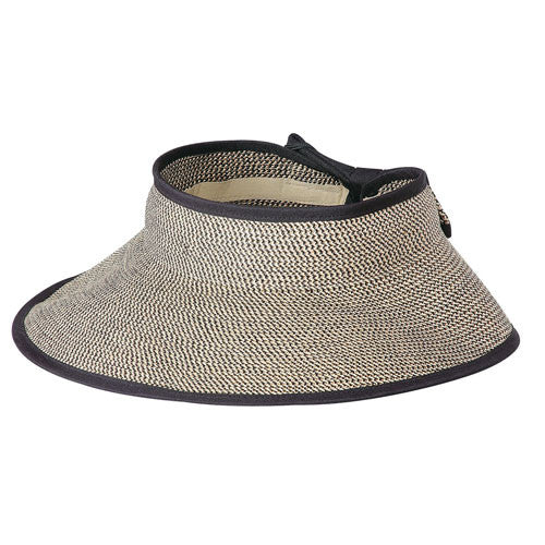 Jeanne Simmons - Black Tweed Roll Up Visor