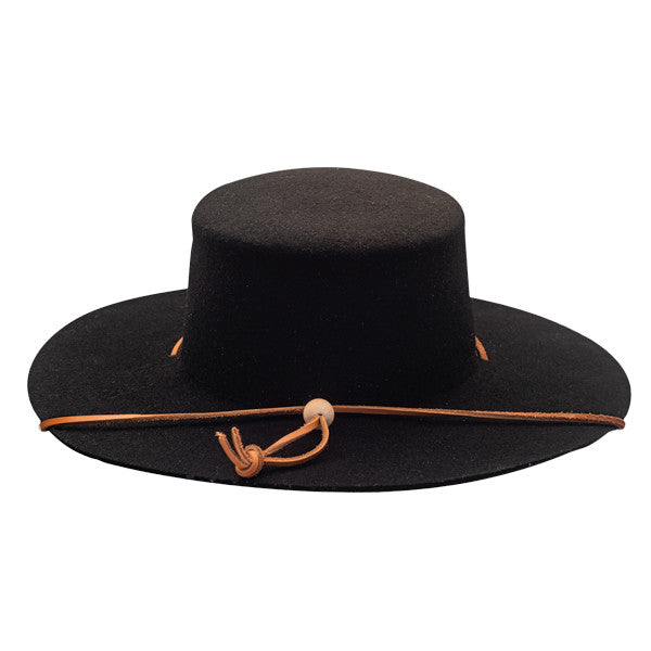 Jeanne Simmons - Wool Felt Bolero Hat w/ Chin Chord - Back