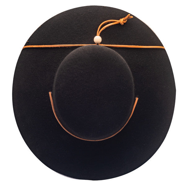 Jeanne Simmons - Wool Felt Bolero Hat w/ Chin Chord - Top
